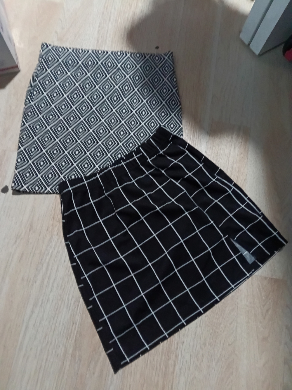 Forever 21 Black and White Patterned Mini Skirts - Set of 2